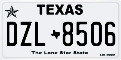 TX license plate DZL8506