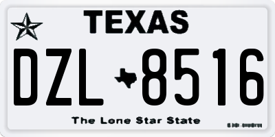 TX license plate DZL8516