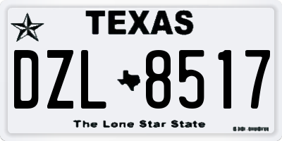 TX license plate DZL8517