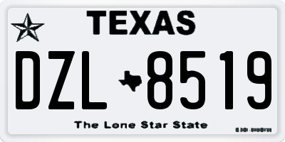 TX license plate DZL8519