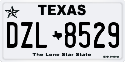 TX license plate DZL8529