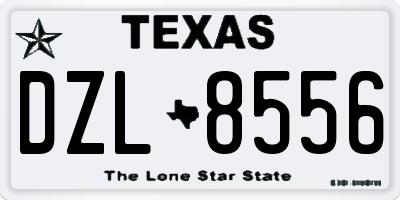 TX license plate DZL8556