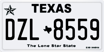 TX license plate DZL8559