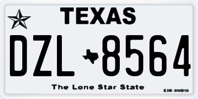 TX license plate DZL8564