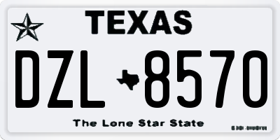 TX license plate DZL8570