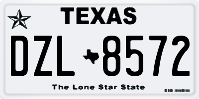 TX license plate DZL8572