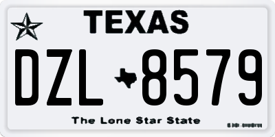 TX license plate DZL8579