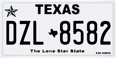 TX license plate DZL8582