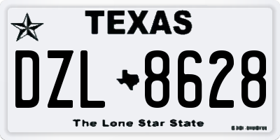 TX license plate DZL8628