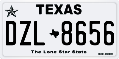 TX license plate DZL8656