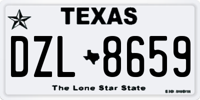 TX license plate DZL8659