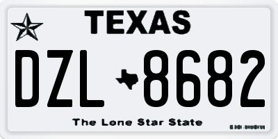 TX license plate DZL8682