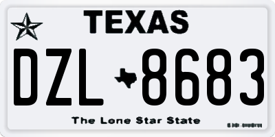 TX license plate DZL8683
