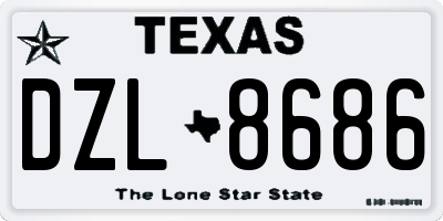 TX license plate DZL8686
