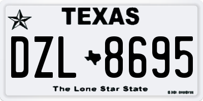 TX license plate DZL8695