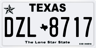 TX license plate DZL8717