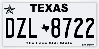 TX license plate DZL8722