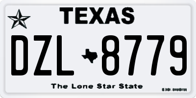 TX license plate DZL8779