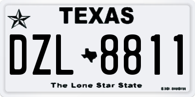 TX license plate DZL8811