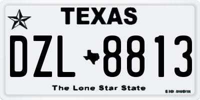 TX license plate DZL8813