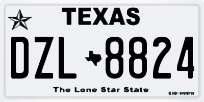TX license plate DZL8824