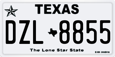 TX license plate DZL8855