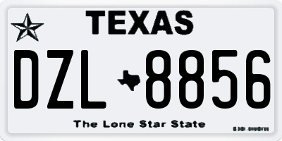 TX license plate DZL8856