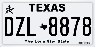 TX license plate DZL8878