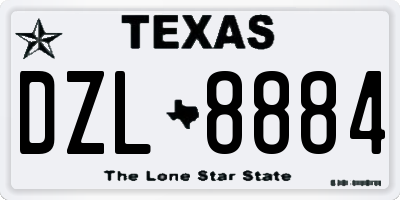 TX license plate DZL8884