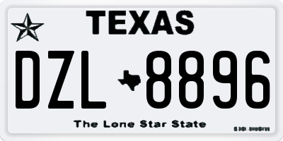 TX license plate DZL8896