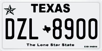 TX license plate DZL8900