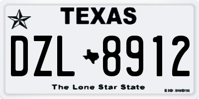 TX license plate DZL8912