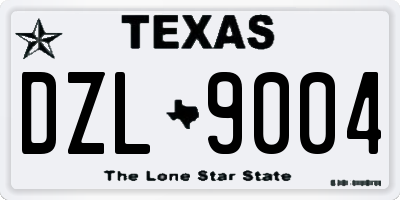 TX license plate DZL9004