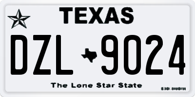 TX license plate DZL9024