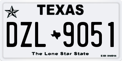 TX license plate DZL9051