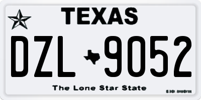 TX license plate DZL9052