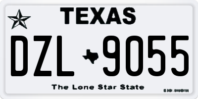 TX license plate DZL9055