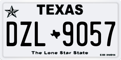 TX license plate DZL9057