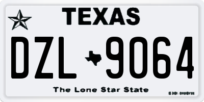 TX license plate DZL9064