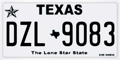 TX license plate DZL9083