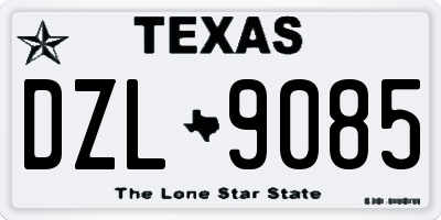 TX license plate DZL9085