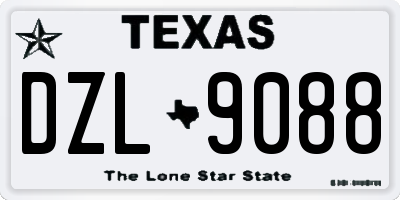 TX license plate DZL9088