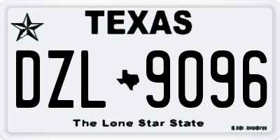 TX license plate DZL9096