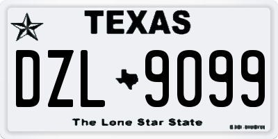 TX license plate DZL9099