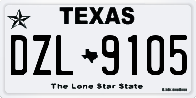 TX license plate DZL9105