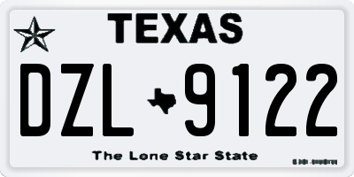 TX license plate DZL9122