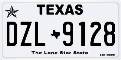 TX license plate DZL9128