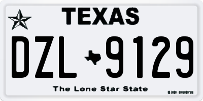 TX license plate DZL9129