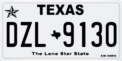 TX license plate DZL9130