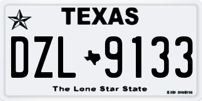 TX license plate DZL9133